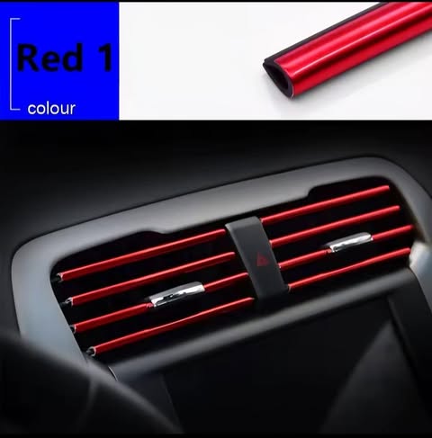 10Pcs 20Cm Car Air Contitioner Outlet Decorative Trim Decor Strips