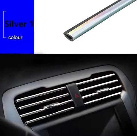 10Pcs 20Cm Car Air Contitioner Outlet Decorative Trim Decor Strips